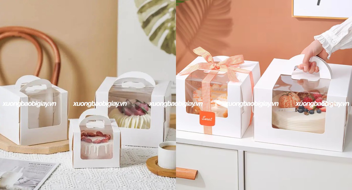 Hộp đựng bánh có quai xách