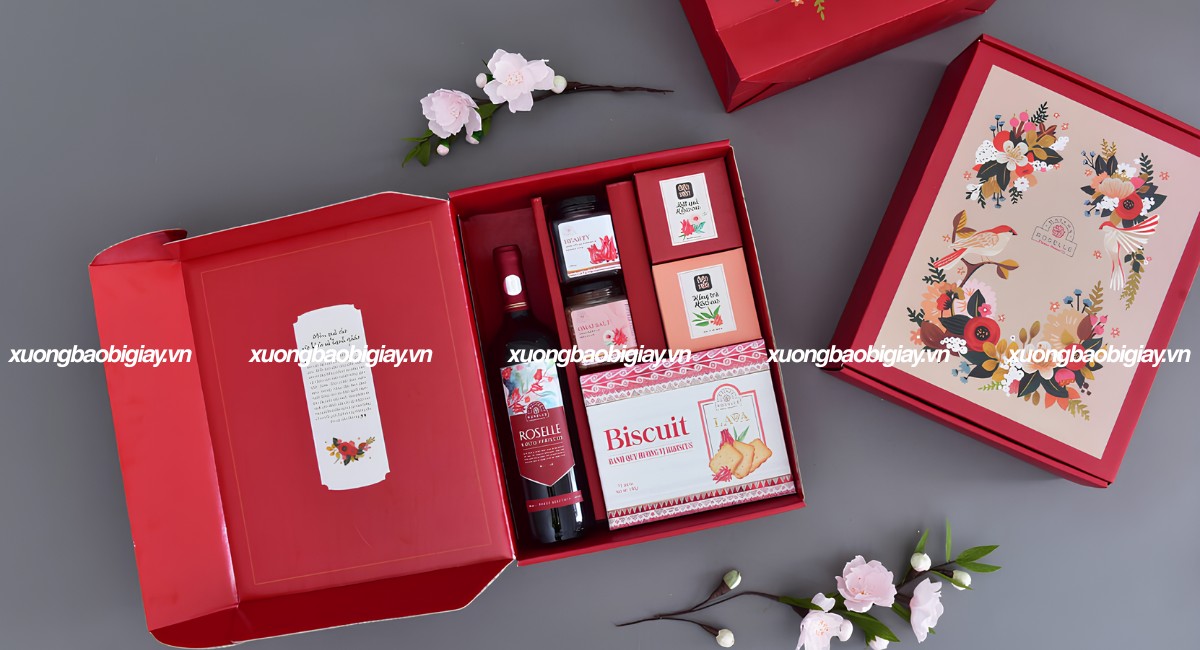 Hộp giấy đựng quà Tết