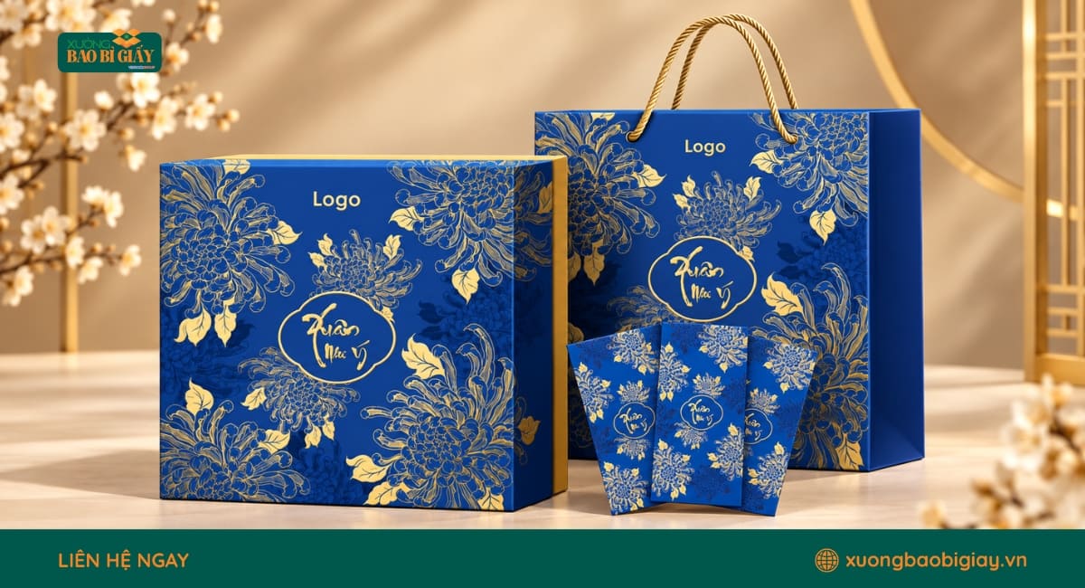 Mẫu hộp giấy đựng quà Tết giá tốt, đa dạng kích thước và kiểu dáng