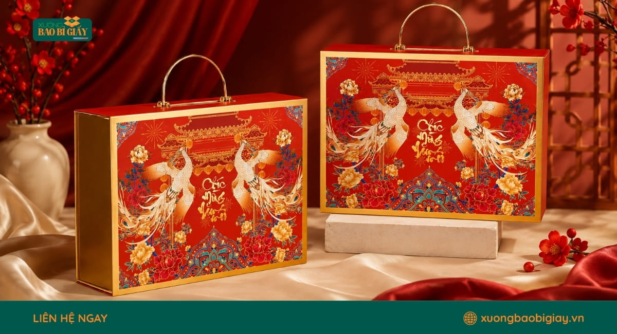In hộp giấy quà tặng theo yêu cầu, hỗ trợ thiết kế, chọn chất liệu và gia công theo nhận diện thương hiệu.