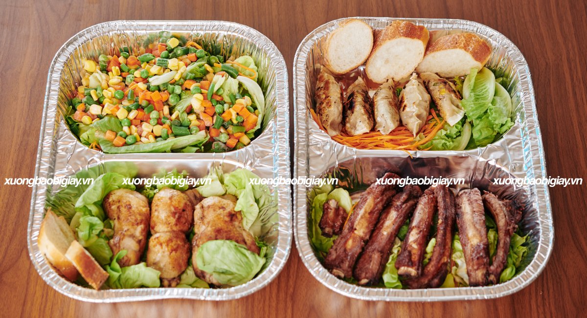 Khay giấy bạc chia ngăn