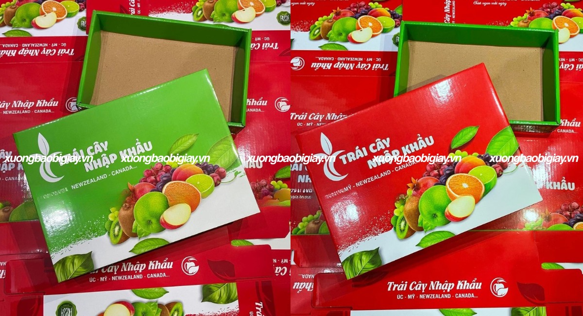 Khay giấy đựng hoa quả.