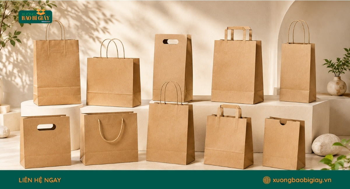 Túi giấy kraft mang lại nhiều lợi ích trong đóng gói, quảng bá thương hiệu và bảo vệ môi trường.