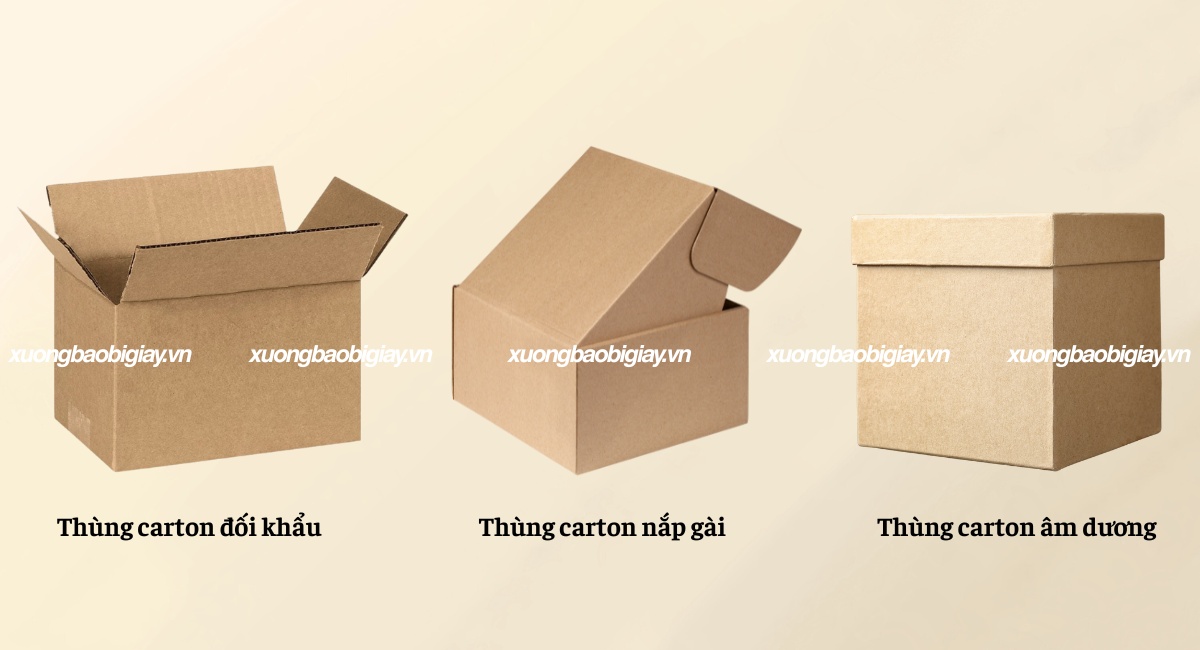 Kiểu dáng thùng carton đóng hàng