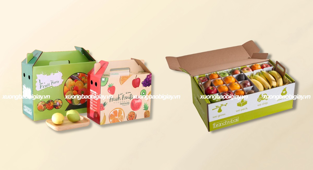 Kiểu dáng thùng carton đựng trái cây