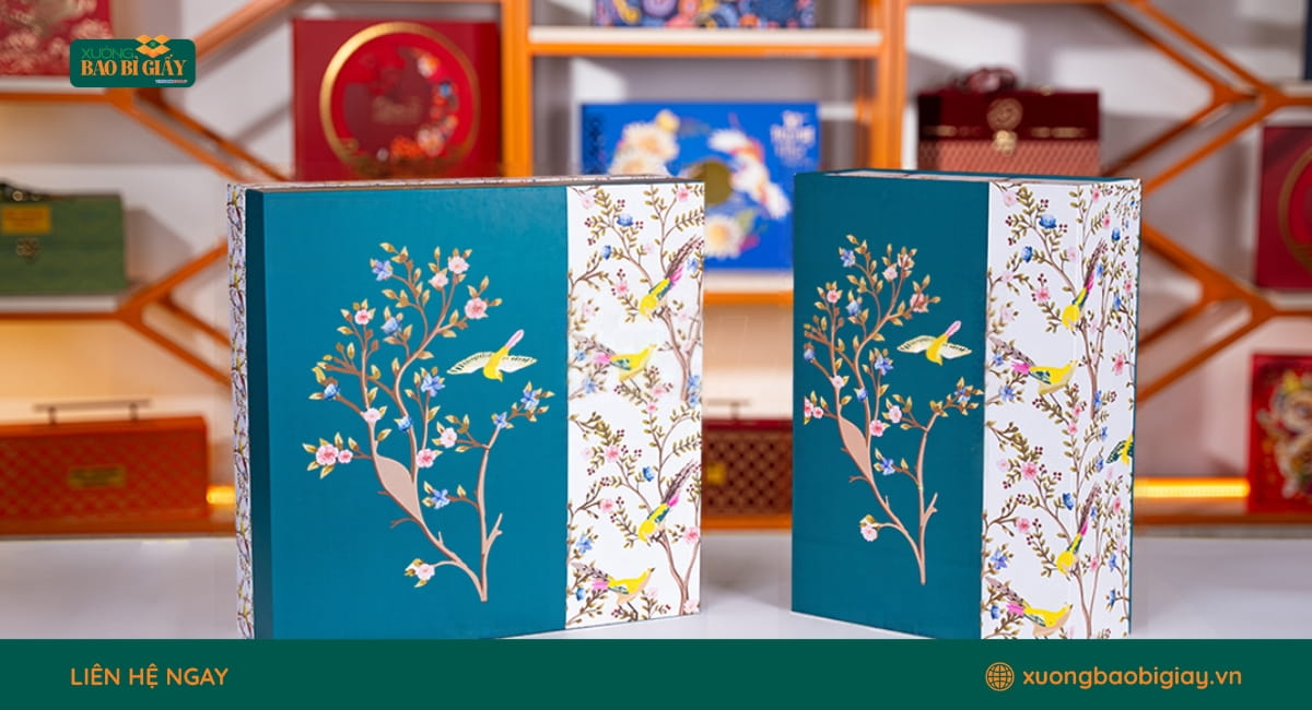 Tiêu chuẩn sản xuất hộp giấy đựng quà Tết về chất liệu, kết cấu và chất lượng in ấn
