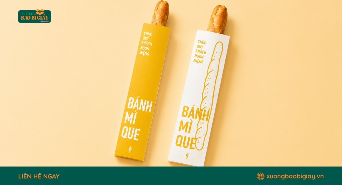 Túi giấy đựng bánh mì que giá rẻ tối ưu chi phí