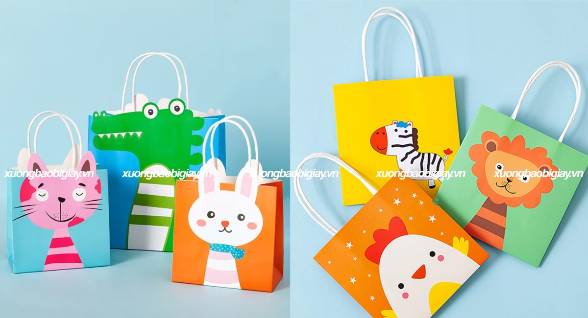 In túi giấy đựng quà sinh nhật cho bé