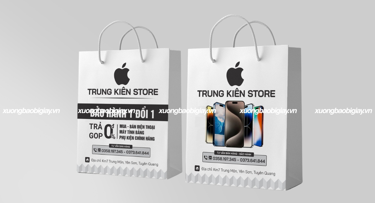Túi giấy đựng điện thoại in theo yêu cầu