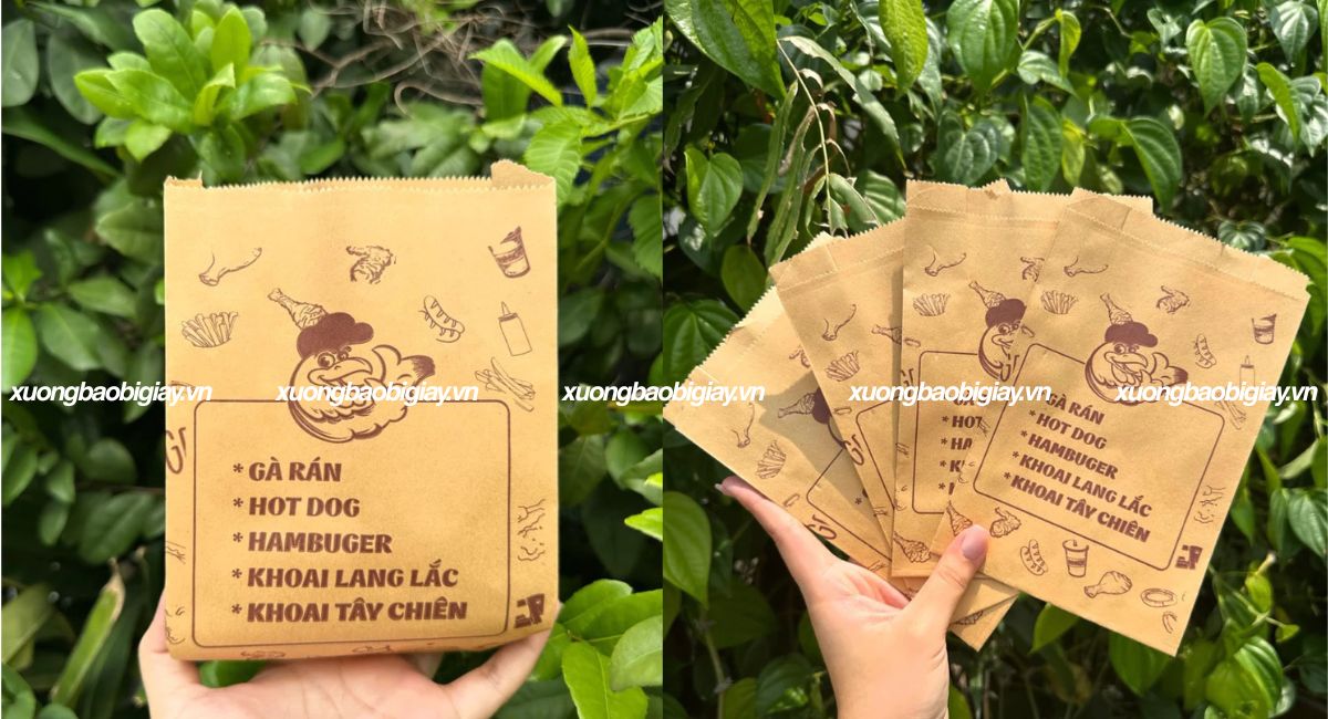 Túi giấy đựng gà rán