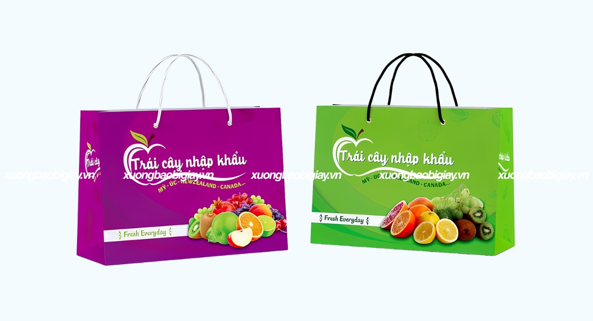 In túi giấy đựng hoa quả
