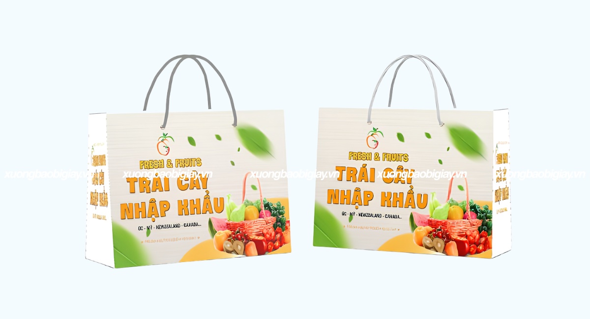 In túi giấy đựng hoa quả