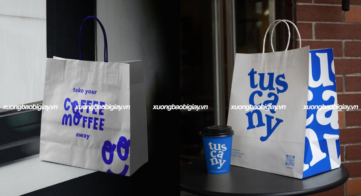 In túi giấy đựng ly