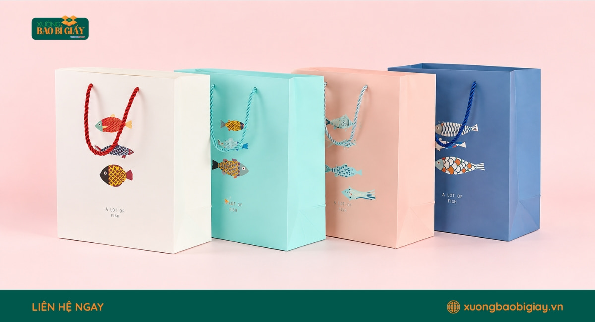 Túi giấy đựng quà nhỏ gọn dành cho các sản phẩm kích thước nhỏ