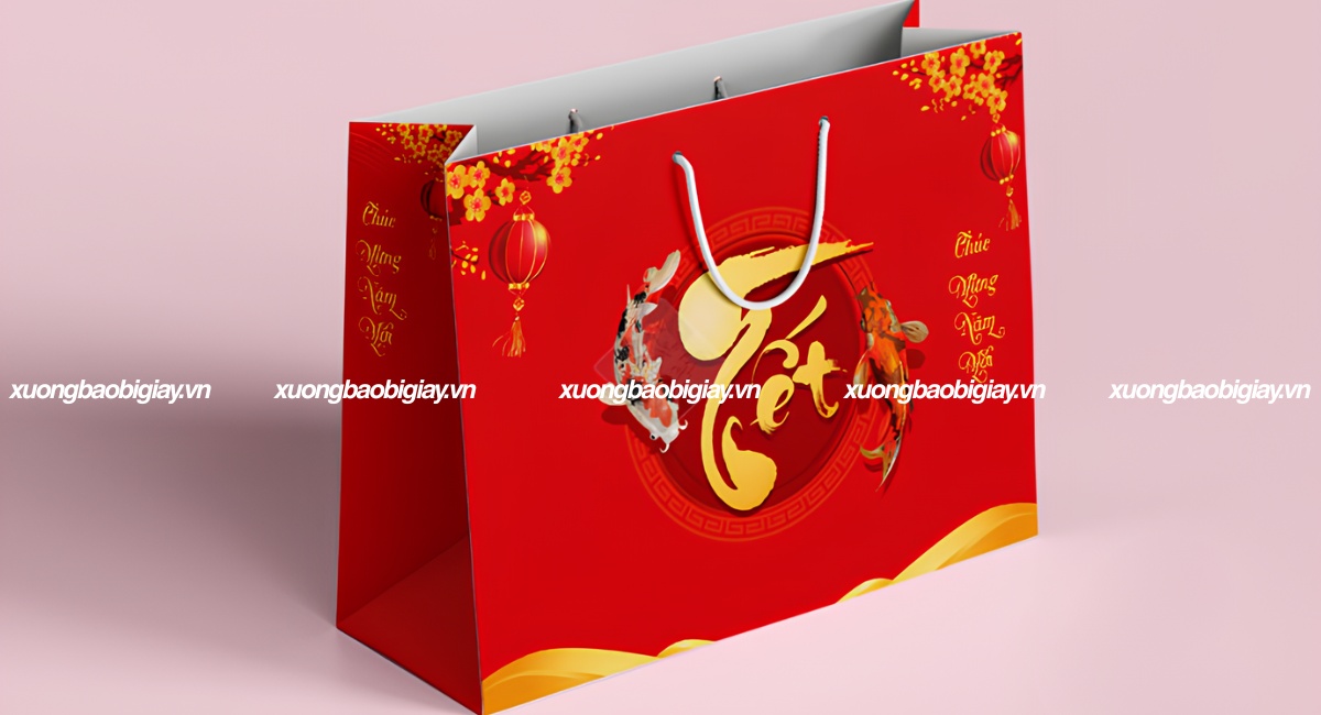 Túi giấy đựng quà Tết sang trọng