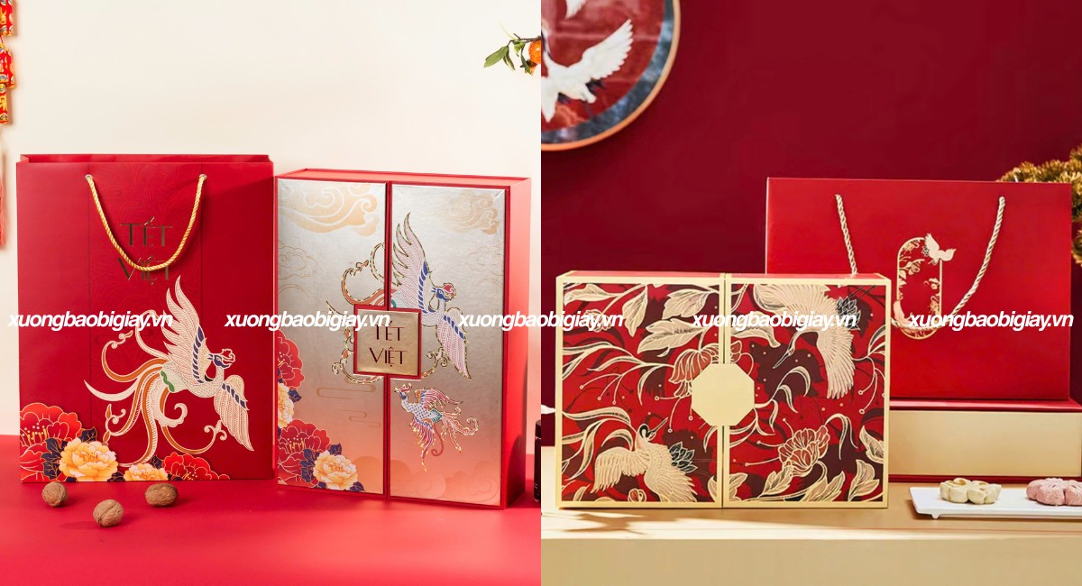 Túi giấy đựng quà Tết sang trọng