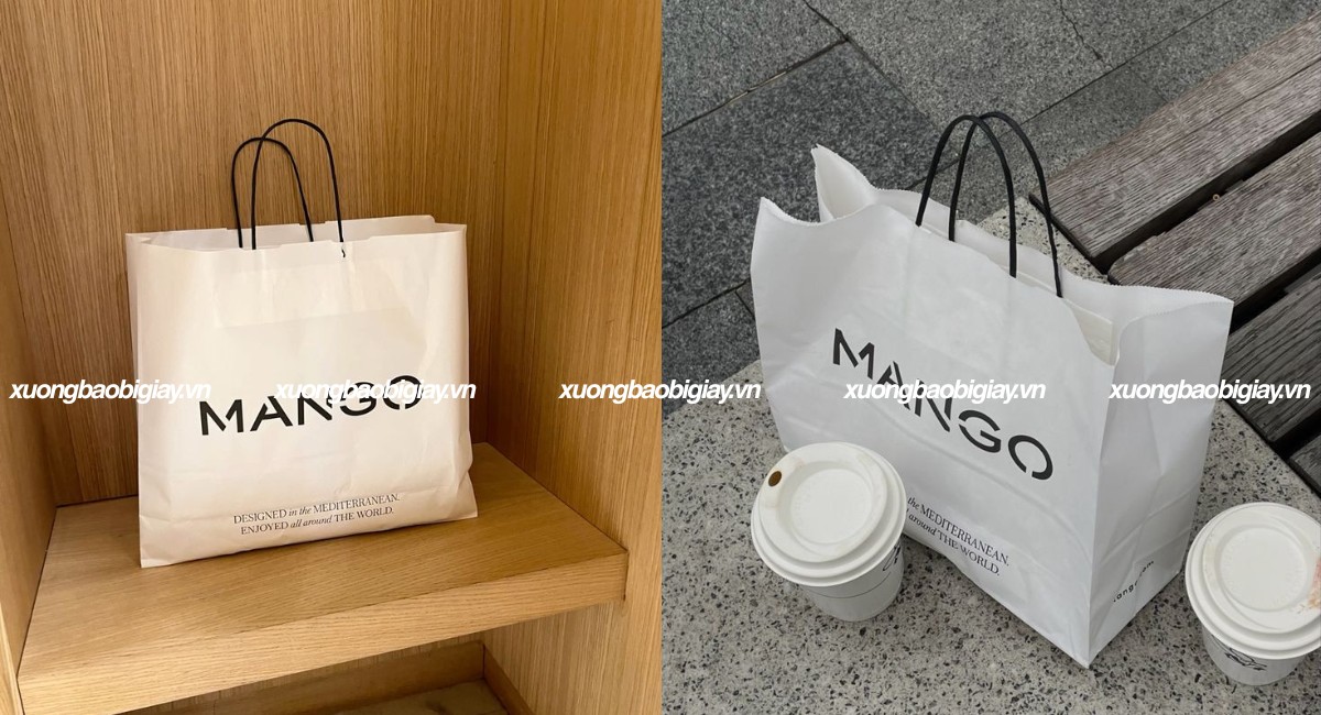 Túi giấy đựng quần áo dạng ngang
