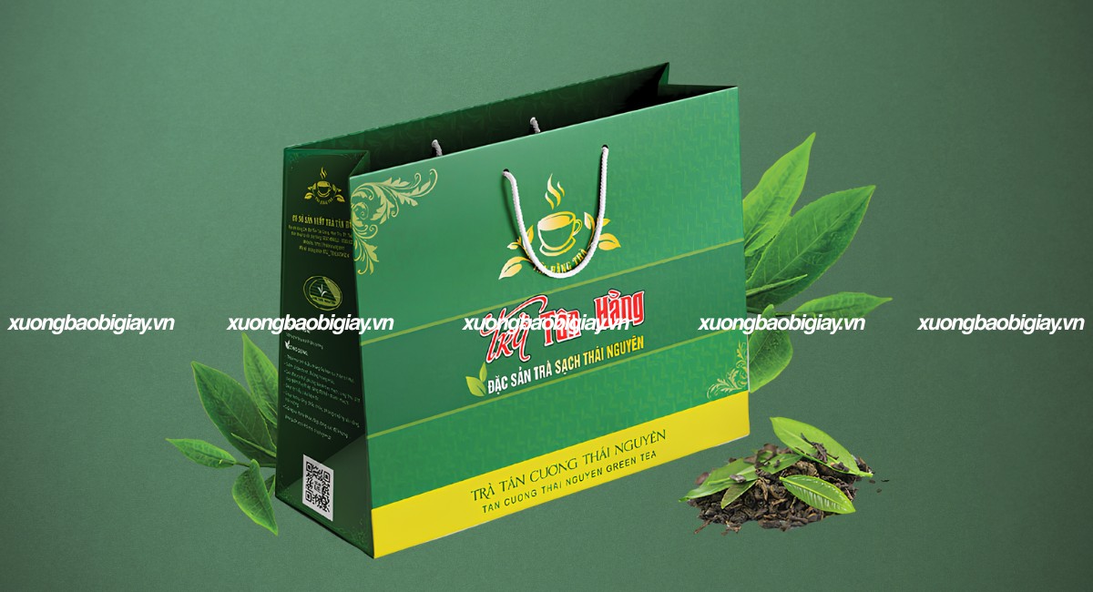 In túi giấy đựng trà