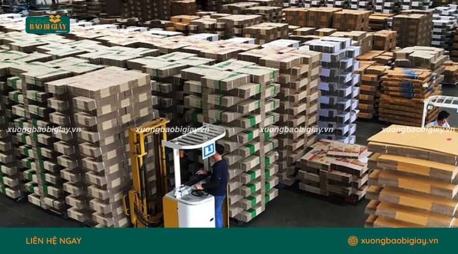 Xưởng Bao Bì Giấy sở hữu nhà xưởng quy mô lớn cùng máy móc tiên tiến phục vụ sản xuất