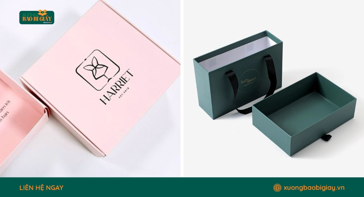 Chất liệu giấy cao cấp được sử dụng làm hộp giấy quà tặng