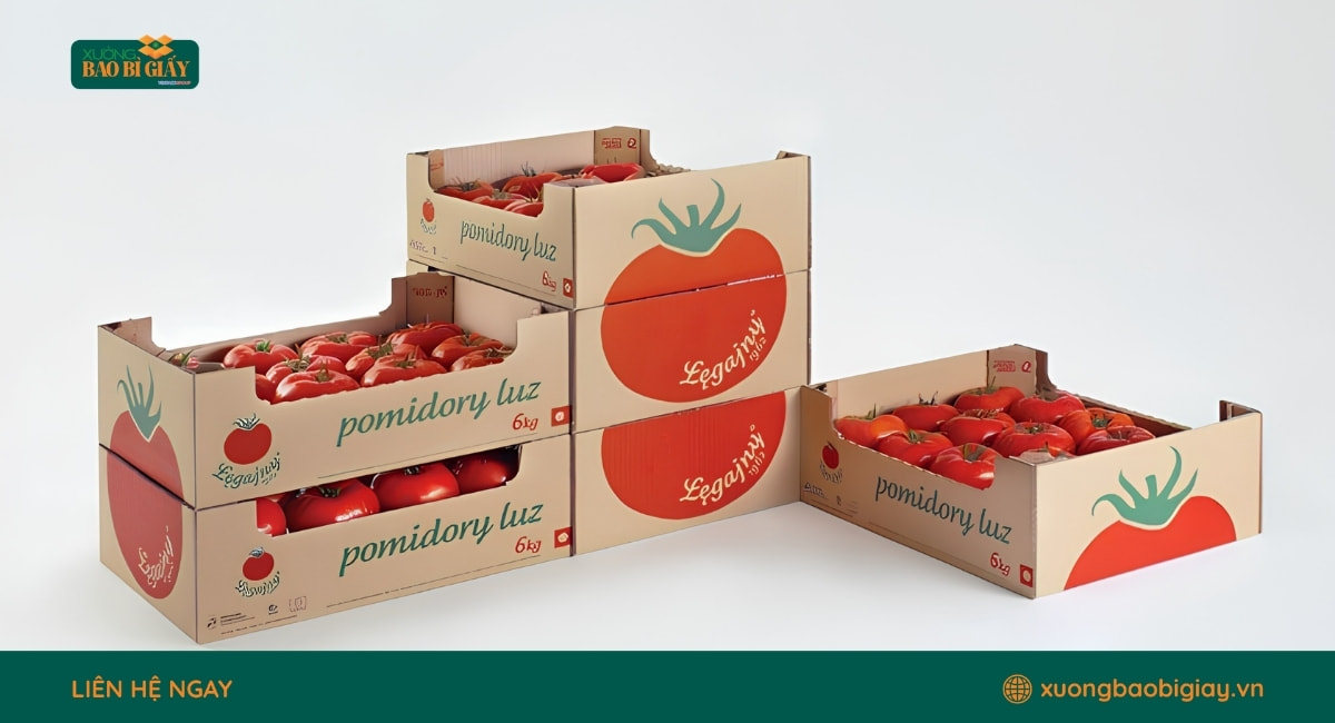 Dịch vụ in thùng carton đựng cà chua