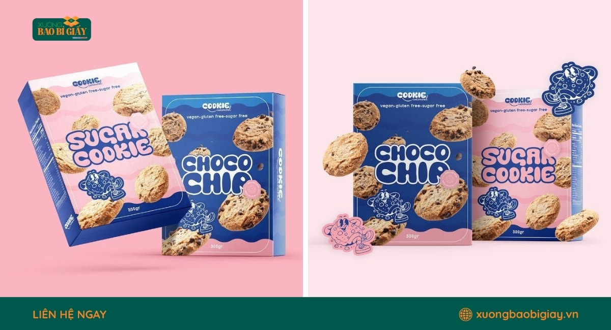 Hộp giấy đựng bánh ngọt thiết kế sáng tạo, phù hợp cho tiệm bánh và thương hiệu F&B.