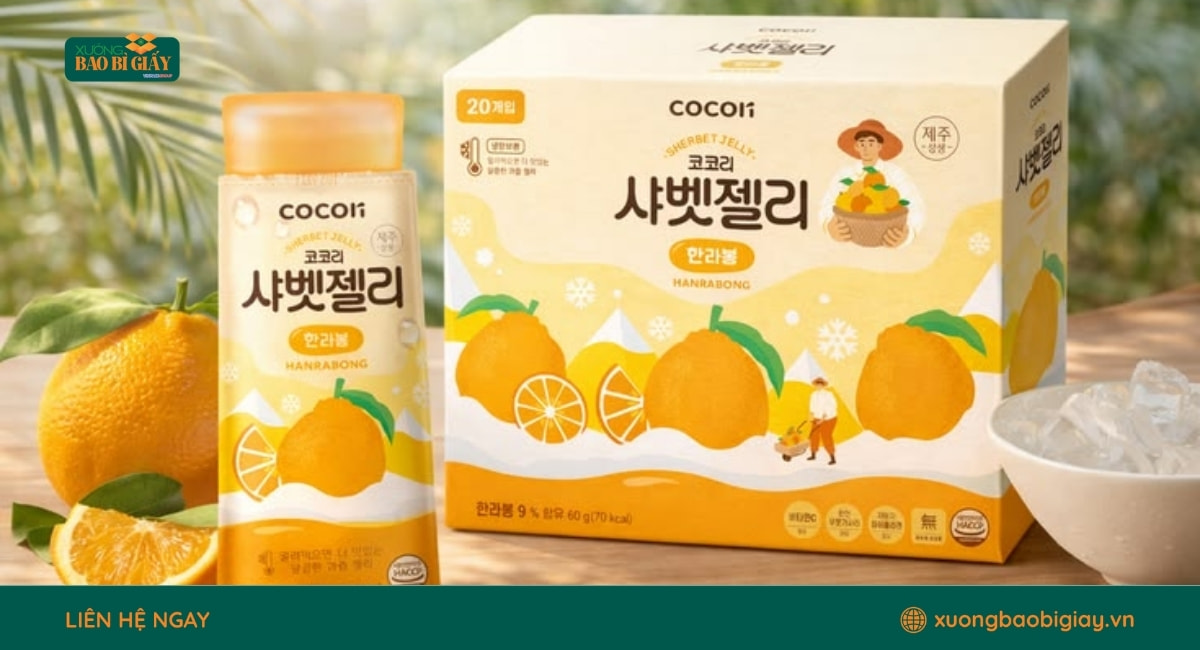 In hộp giấy đựng thạch giúp doanh nghiệp nâng cao hình ảnh thương hiệu thực phẩm.
