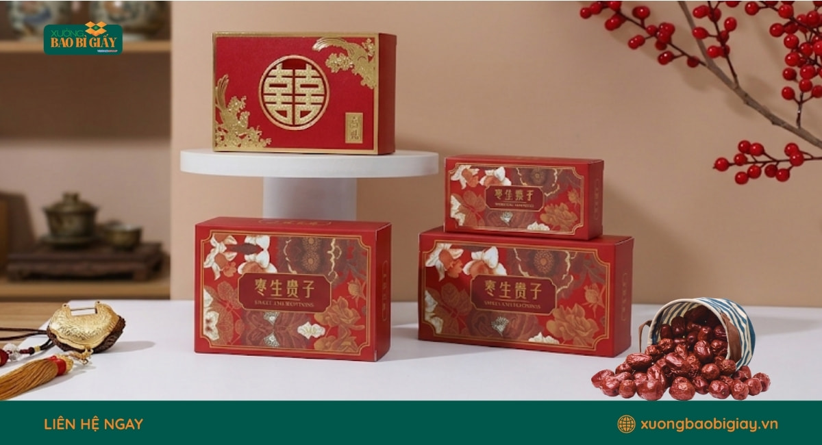Hộp giấy đựng táo đỏ bảo quản sản phẩm sạch sẽ hạn chế va đập