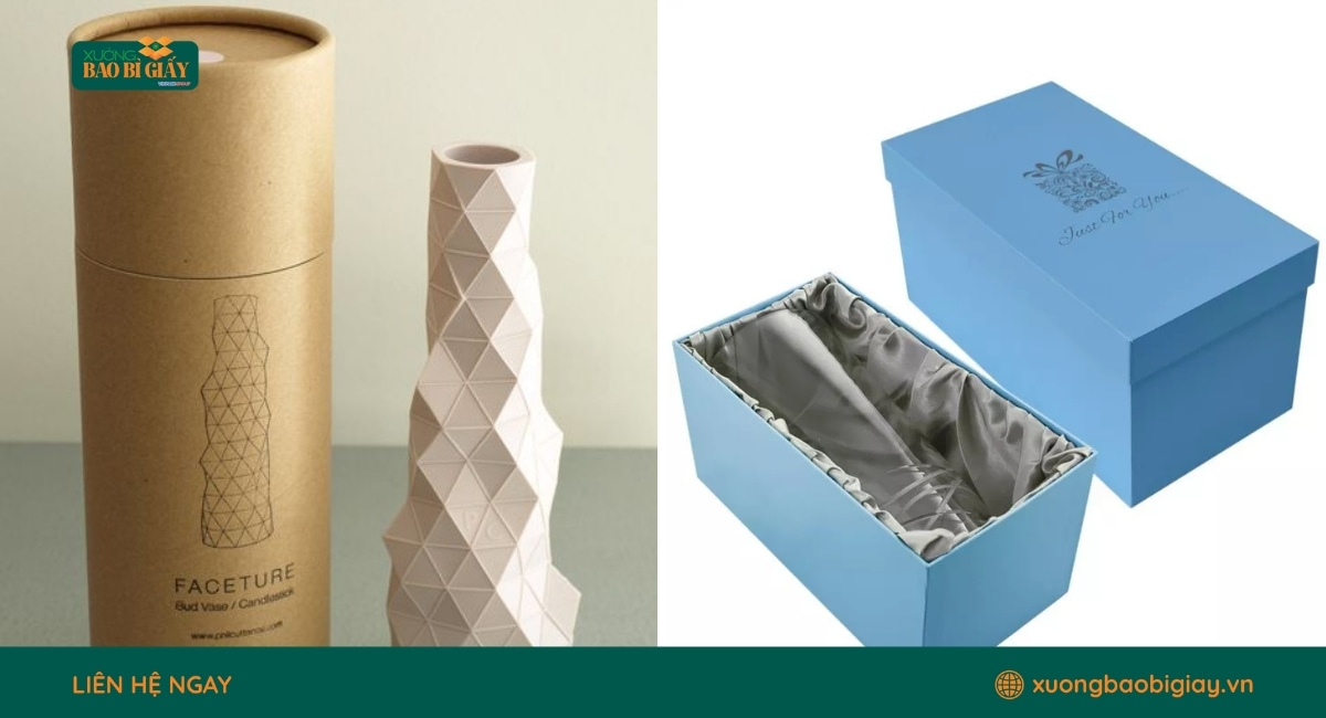 Tham khảo hộp giấy đựng lọ hoa cao cấp tại Xưởng Bao Bì Giấy