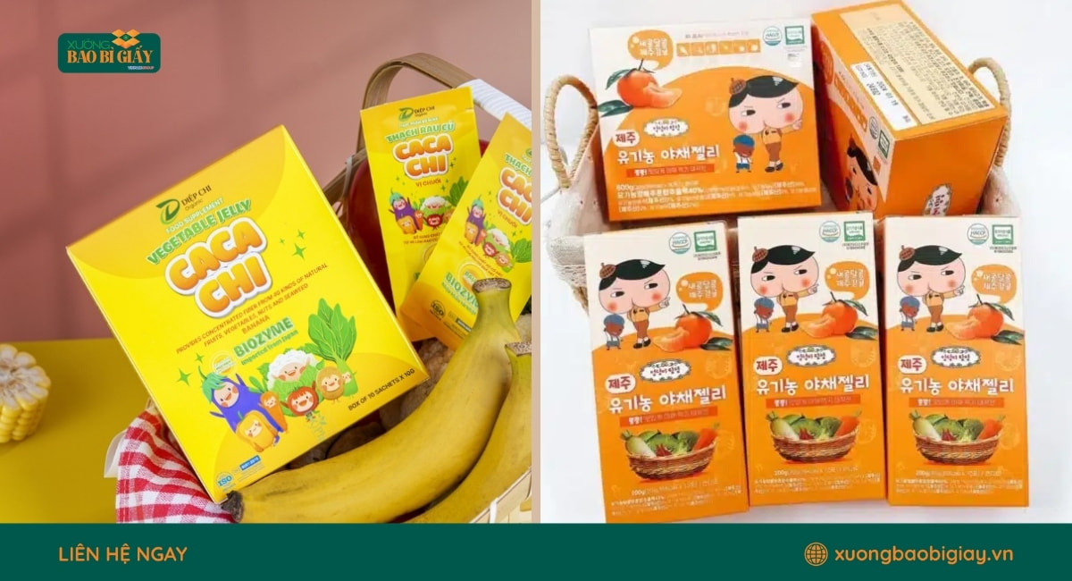 Hộp giấy đựng thạch cao cấp phù hợp cho sản phẩm quà tặng và hàng tiêu dùng.