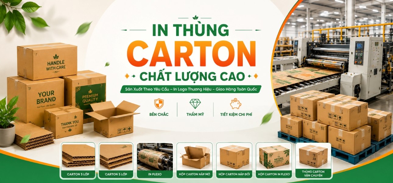 In Thùng Carton TPHCM Test Mẫu Miễn Phí, Giá Gốc Tận Xưởng