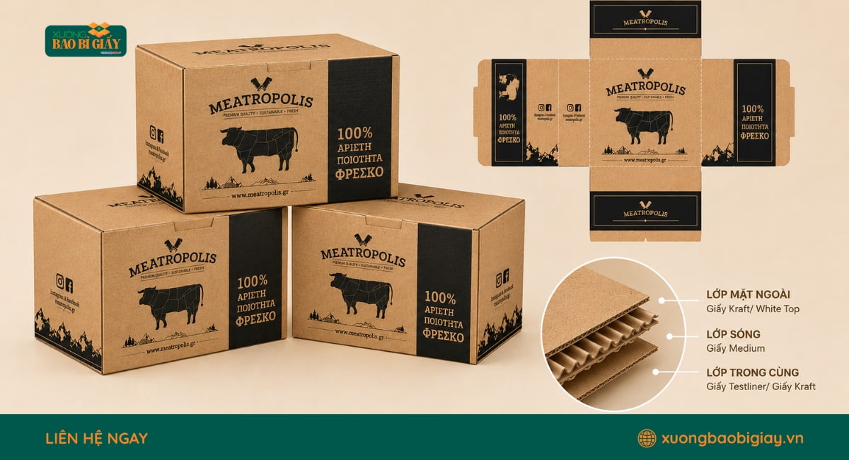 Các loại giấy làm thùng carton phổ biến