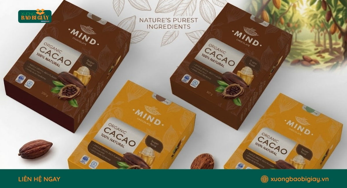 Dịch vụ in hộp giấy đựng cacao theo yêu cầu doanh nghiệp