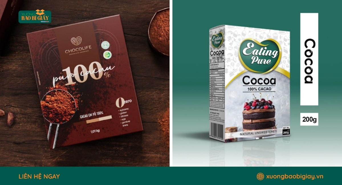 Mẫu hộp giấy đựng cacao đẹp mắt giúp nâng tầm trải nghiệm của khách hàng