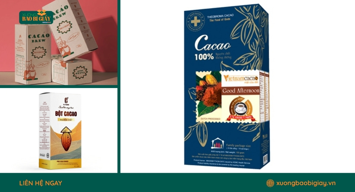 Mẫu hộp giấy đựng cacao độc đáo thu hút khách hàng khi trưng bày tại cửa hàng