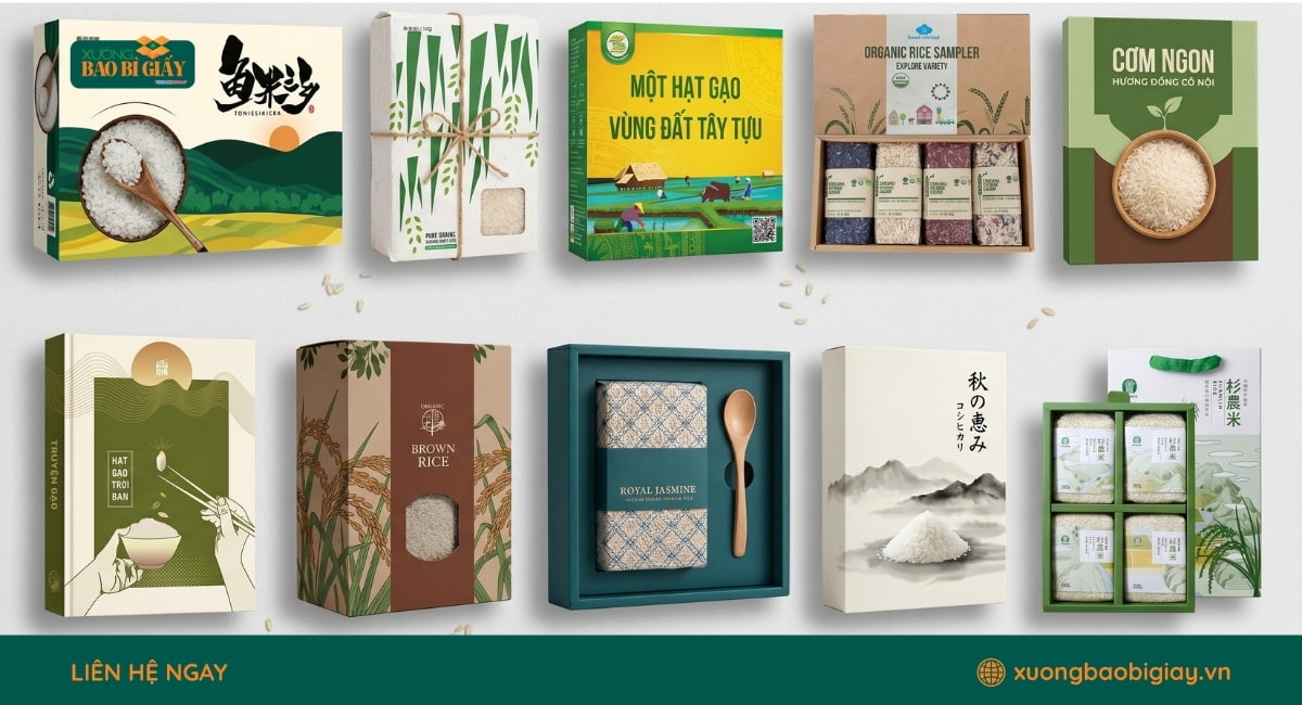 Xưởng Bao Bì Giấy cung cấp giải pháp hộp giấy đựng gạo cho doanh nghiệp xuất khẩu