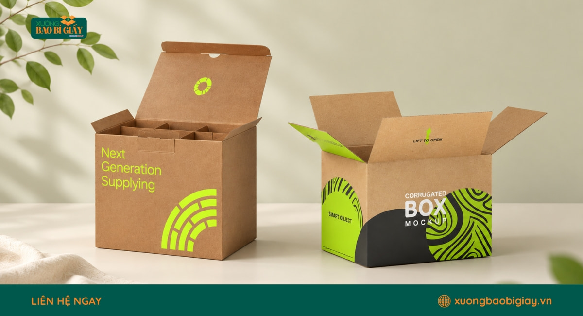 Thùng carton in hình sắc nét