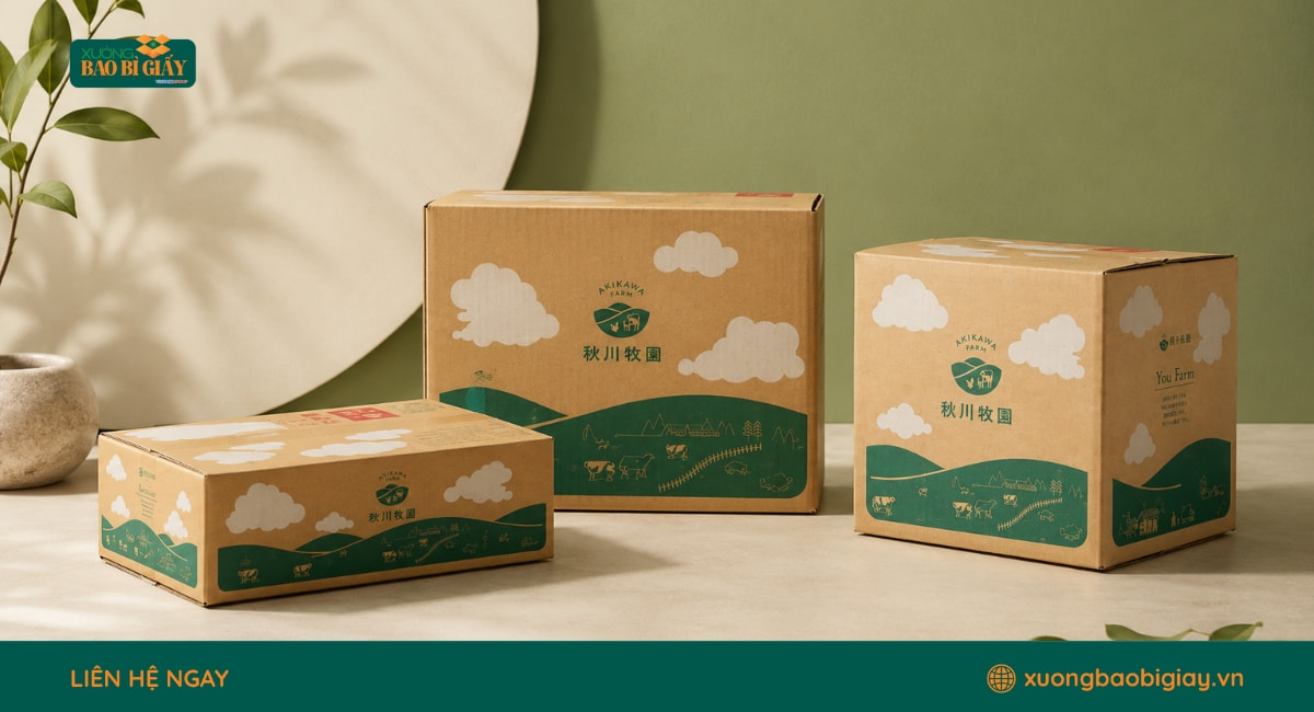 Thùng carton thiết kế chuẩn xuất khẩu