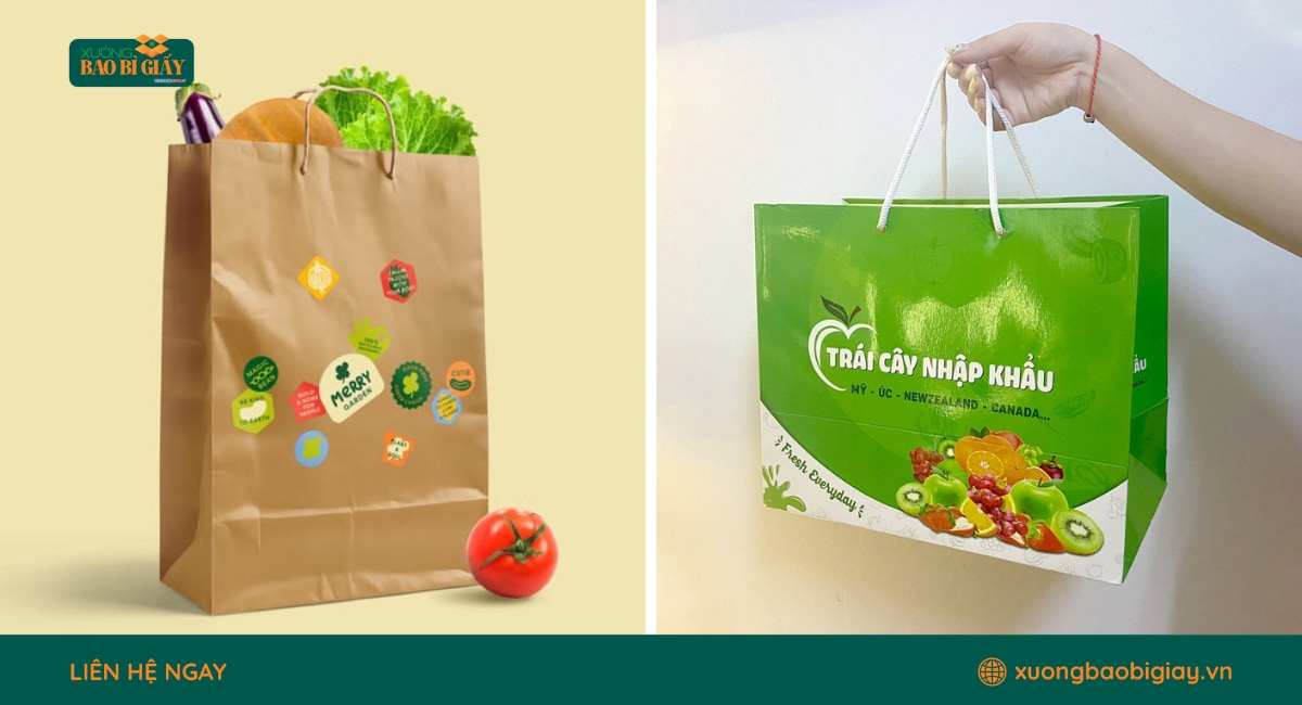 Túi giấy đựng trái cây bền đẹp, hỗ trợ bảo quản nông sản hiệu quả