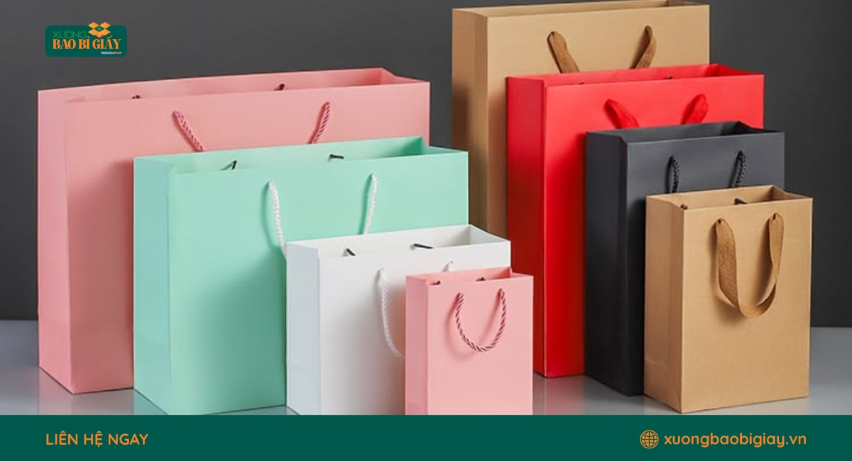 Túi giấy Kraft bền đẹp thân thiện môi trường