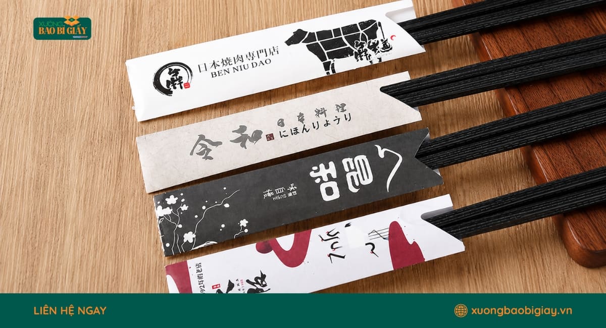 Túi giấy đựng đũa dáng ngắn