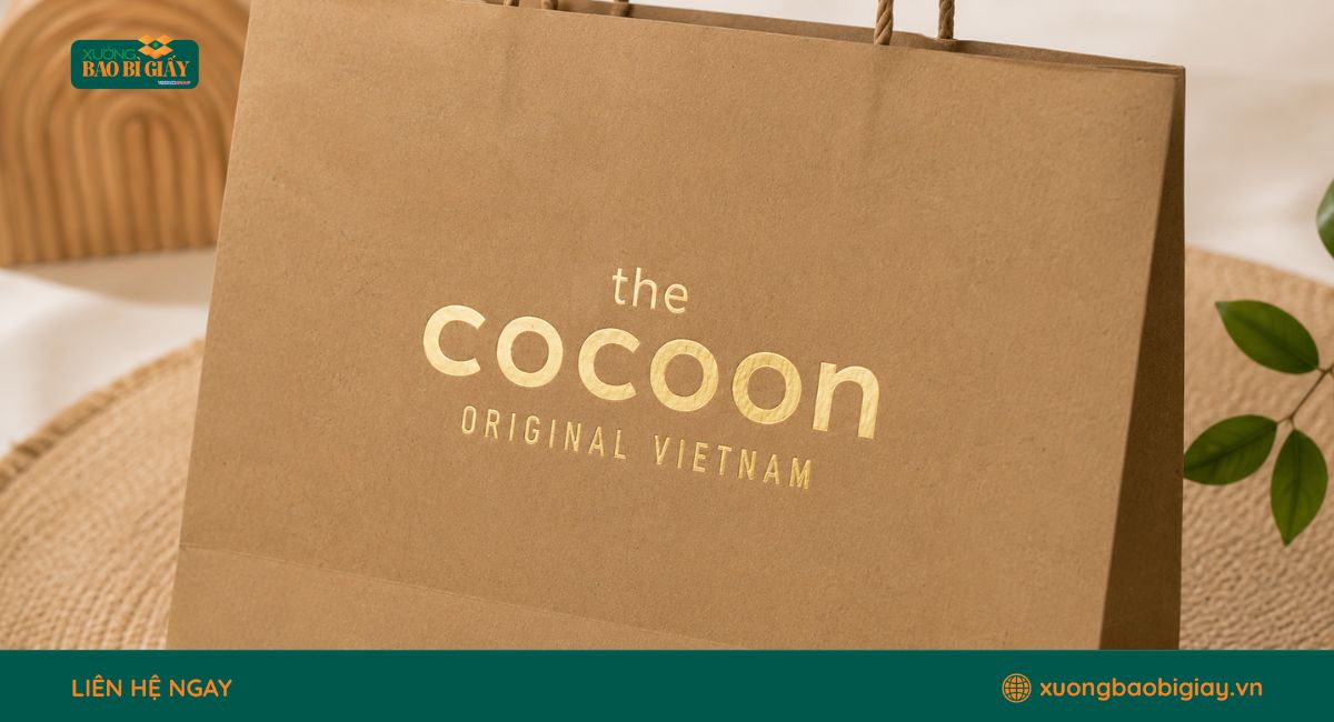Cocoon x Xưởng Bao Bì Giấy: Túi giấy Kraft cho thương hiệu mỹ phẩm xanh