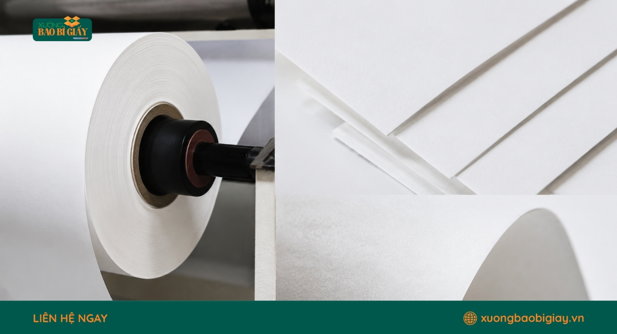 Giấy kraft trắng 120gsm của Nhật