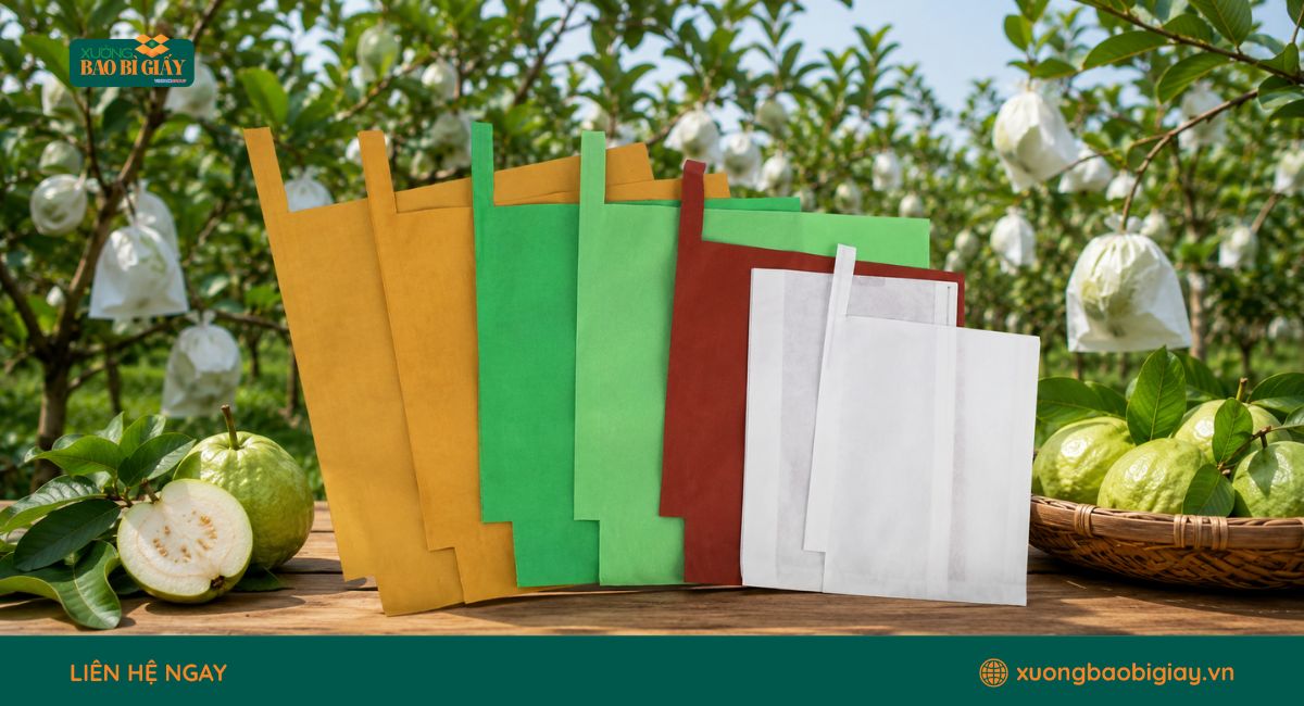 Các kiểu dáng túi giấy bọc trái cây phổ biến đáp ứng nhu cầu bảo vệ nông sản