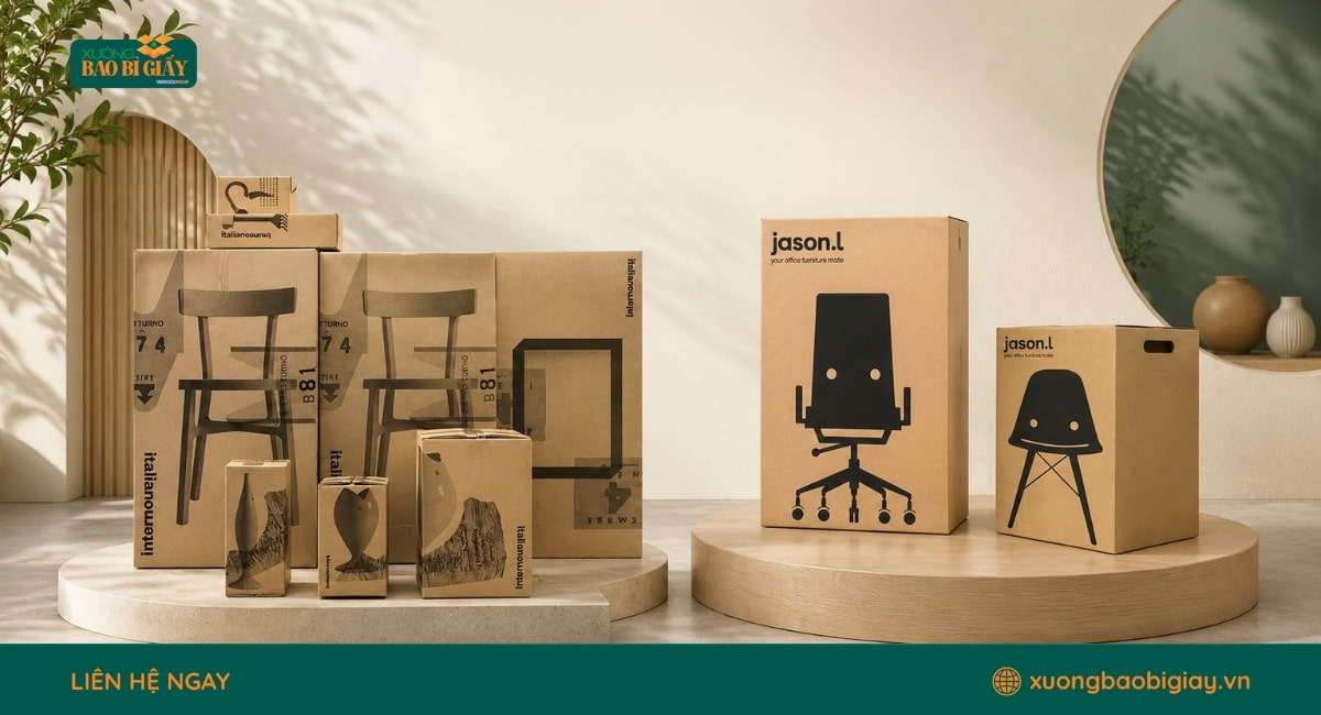 Thùng carton 7 lớp sản xuất theo kích thước yêu cầu, tối ưu không gian đóng gói và bảo vệ hàng hóa hiệu quả.