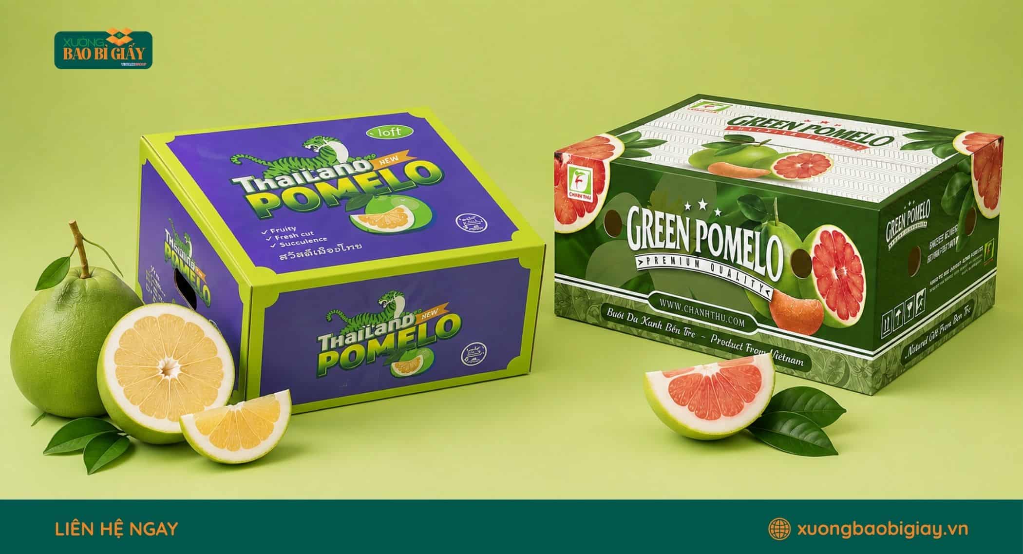 Những yếu tố cần lưu ý khi sản xuất thùng carton đựng bưởi để tăng khả năng bảo vệ trái