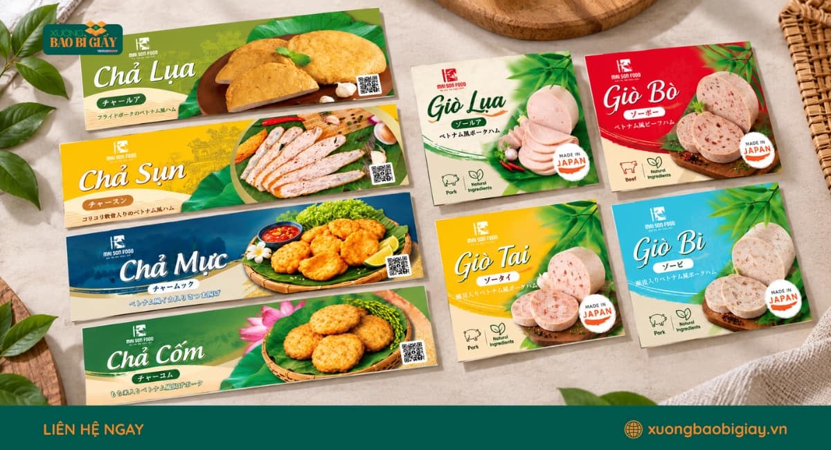 Thành phẩm tem decal giấy Mai Son Food