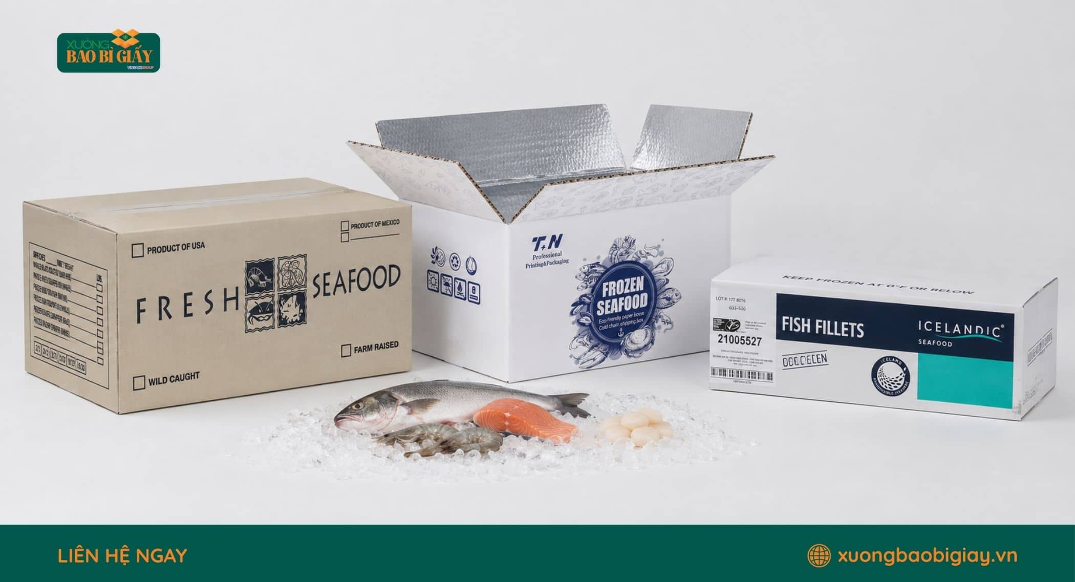 Các tiêu chuẩn độ bền và độ chống thấm cho thùng giấy đựng hải sản