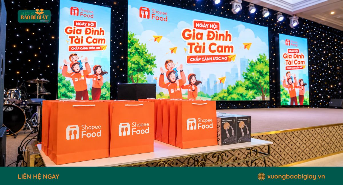 Túi Giấy ShopeeFood Tri Ân Tài Xế Cam Đồng Hành Cùng Thương Hiệu