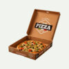 Hộp giấy đựng bánh pizza sản xuất theo yêu cầu về kích thước, kiểu dáng, màu sắc và thiết kế thương hiệu.